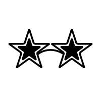 Ícono de gafas de sol geométricas