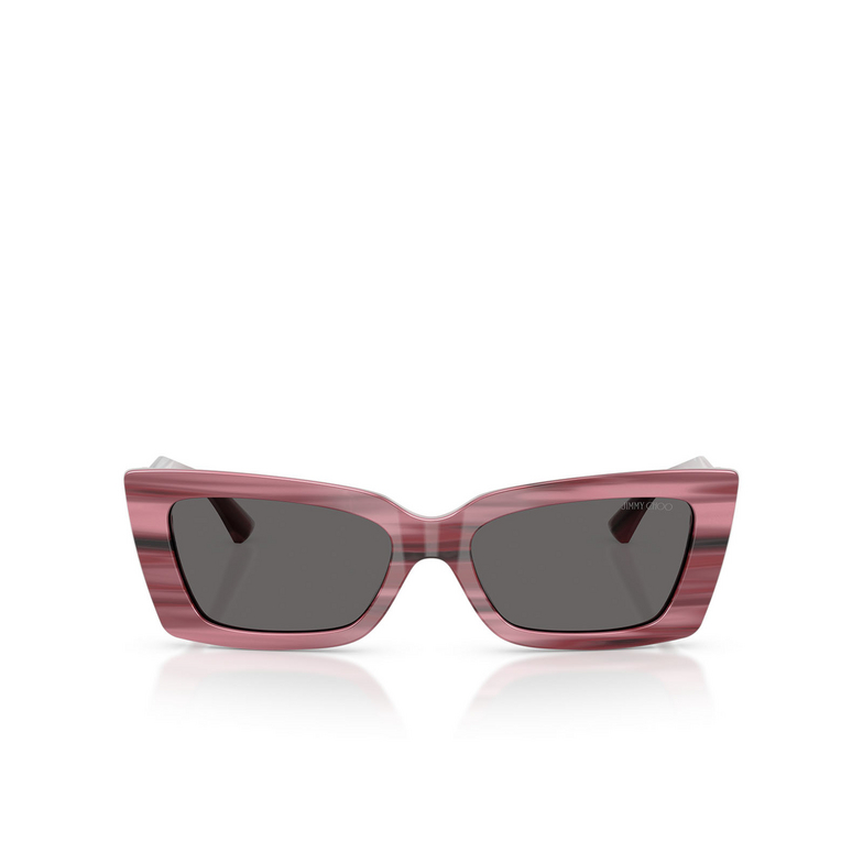 Jimmy Choo JC5037BU Sunglasses 506487 striped cranberry - 1/4