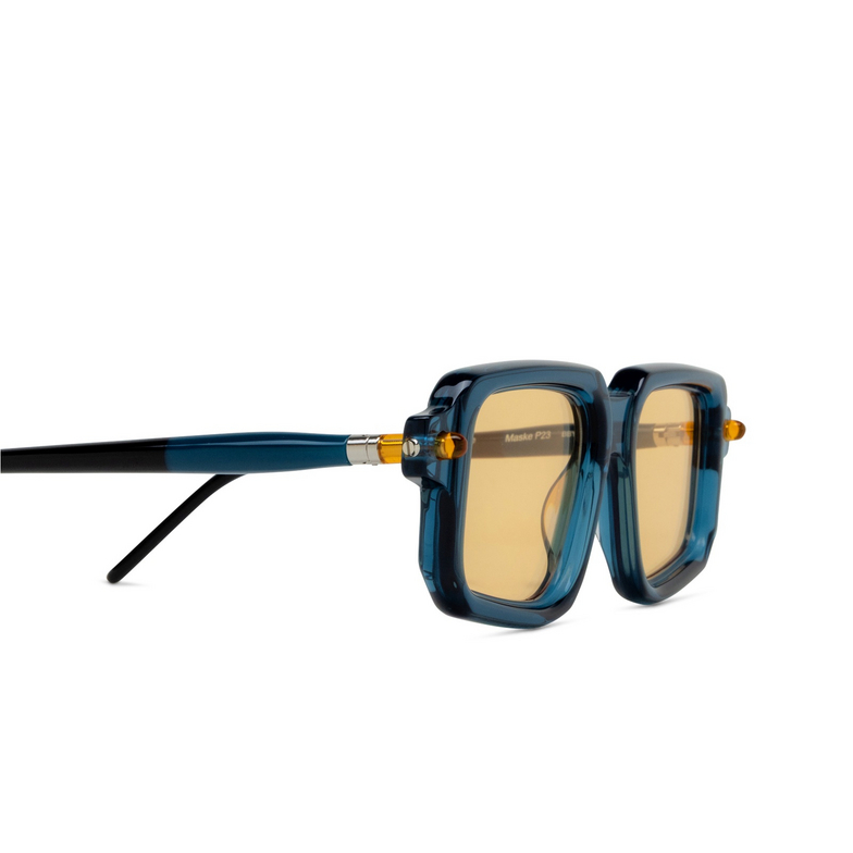 Kuboraum P23 Sunglasses BBY transparent petrol blue + petrol blue + black shine - 3/4