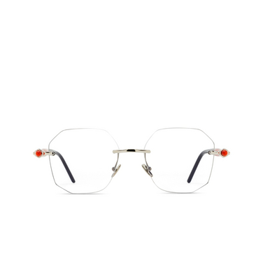 Lunettes de soleil Kuboraum P57 SUN SI RD silver & burgundy black shine - Vue de face