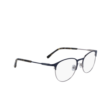 Lacoste L2251 Eyeglasses 424 matte blue - three-quarters view