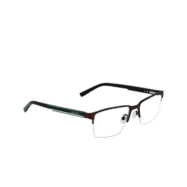 Lacoste L2279 Eyeglasses 201 semimatte brown - three-quarters view