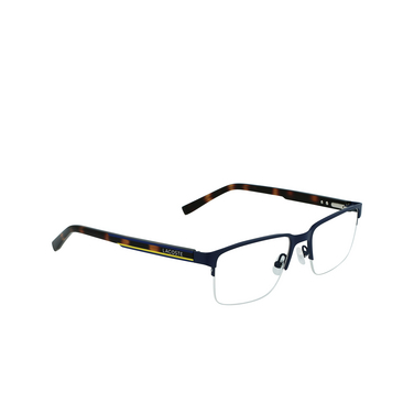 Lacoste L2279 Eyeglasses 401 matte blue - three-quarters view