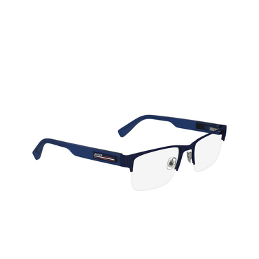 Lacoste L2299 Eyeglasses 424 matte blue - three-quarters view