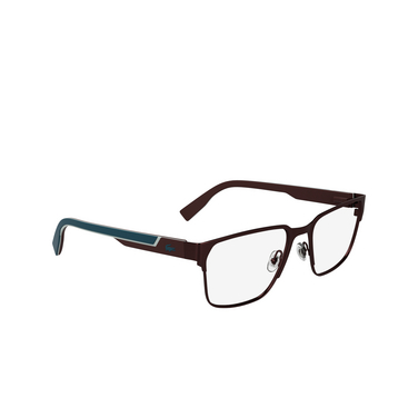 Lunettes de vue Lacoste L2306 601 matte burgundy - Vue trois quarts