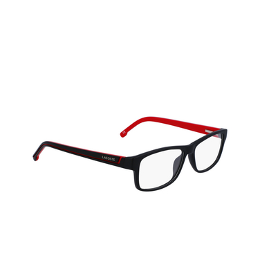 Lacoste L2707 Korrektionsbrillen 004 matte black / red - Dreiviertelansicht