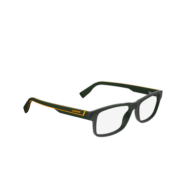 Lunettes de vue Lacoste L2707N 301 matte green - Vue trois quarts
