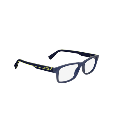 Lunettes de vue Lacoste L2707N 424 matte blue - Vue trois quarts