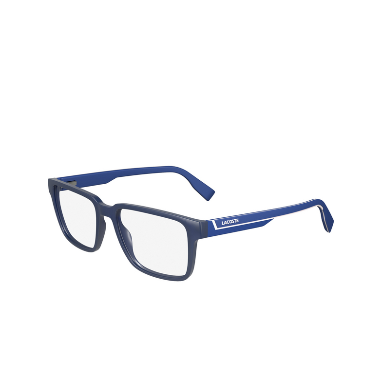 Lacoste L2936 Eyeglasses 424 matte blue - 3/4