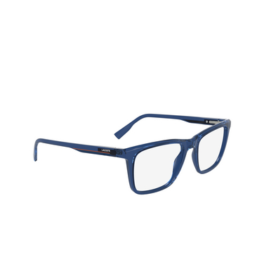 Lunettes de vue Lacoste L2960 410 transparent blue - Vue trois quarts