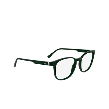 Lacoste L2975 Eyeglasses 301 transparent green - three-quarters view