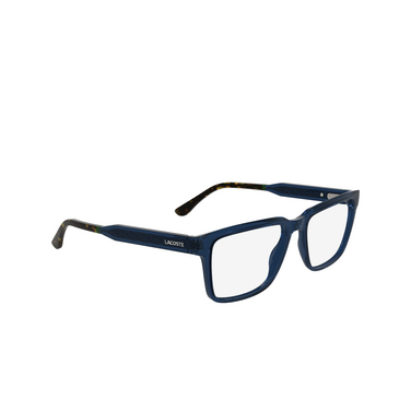 Lunettes de vue Lacoste L2976 410 transparent blue - Vue trois quarts