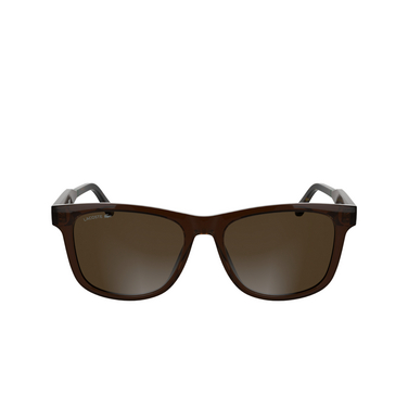 Lunettes de soleil Lacoste L6060S 210 transparent dark brown - Vue de face