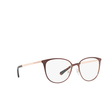 Occhiali da vista Michael Kors LIL 1188 satin brown / rose gold - tre quarti