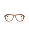 Moncler ME2009U Eyeglasses 3017 transparent shiny cognac - product thumbnail 1/3