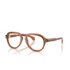 Moncler ME2009U Eyeglasses 3017 transparent shiny cognac - product thumbnail 2/3