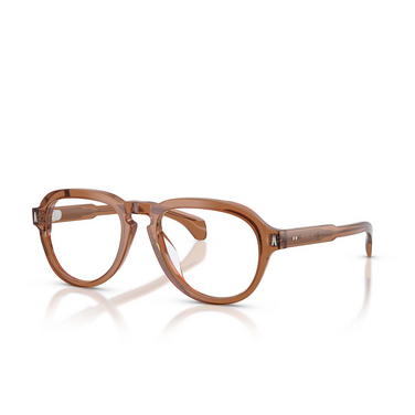 Moncler ME2009U Eyeglasses 3017 transparent shiny cognac - three-quarters view