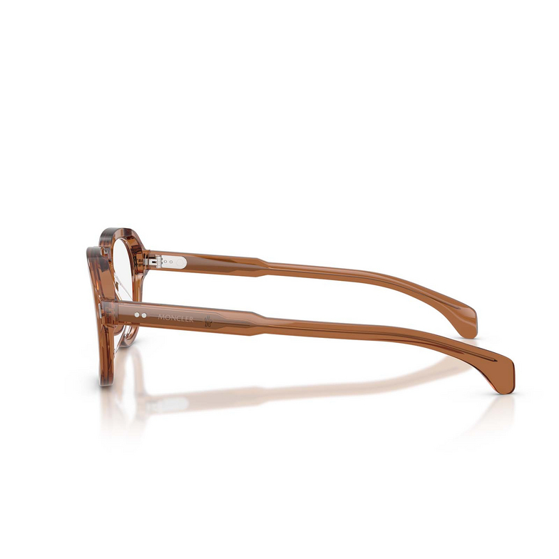 Moncler ME2009U Eyeglasses 3017 transparent shiny cognac - 3/3