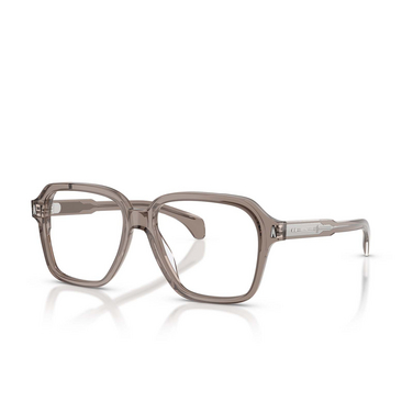 Occhiali da vista Moncler ME2010 3009 transparent shiny grey - tre quarti