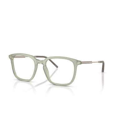 Occhiali da vista Moncler ME2012 3019 matte transparent green - tre quarti