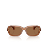 Gafas de sol Moncler SUNTRAP 3017/3 transparent shiny cognac - Miniatura del producto 1/3