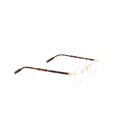 Montblanc MB0221O Eyeglasses 011 gold - three-quarters view