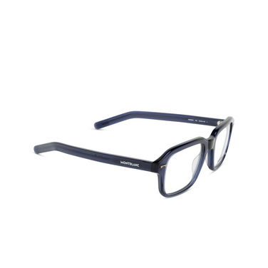 Montblanc MB0228O Korrektionsbrillen 004 blue - Dreiviertelansicht