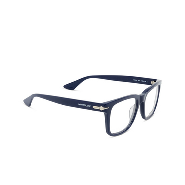 Montblanc MB0266O Eyeglasses 007 blue - three-quarters view