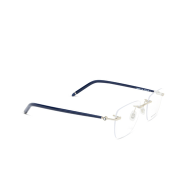 Lunettes de vue Montblanc MB0274O 003 silver - Vue trois quarts