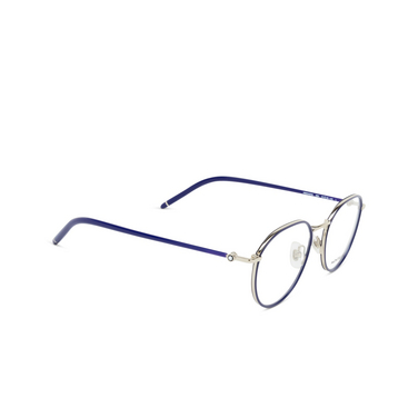 Gafas graduadas Montblanc MB0342OA 004 silver - Vista tres cuartos