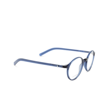 Montblanc MB0350O Korrektionsbrillen 004 blue - Dreiviertelansicht