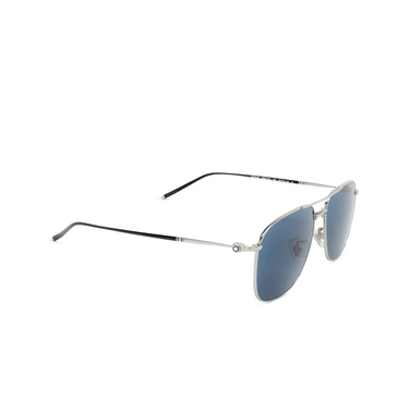 Montblanc MB0417SA Sunglasses 004 silver - three-quarters view
