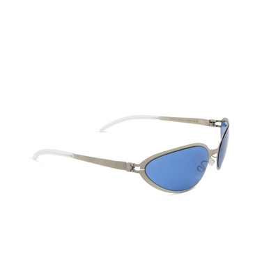Mykita BEAR Sunglasses 470 matte silver - three-quarters view