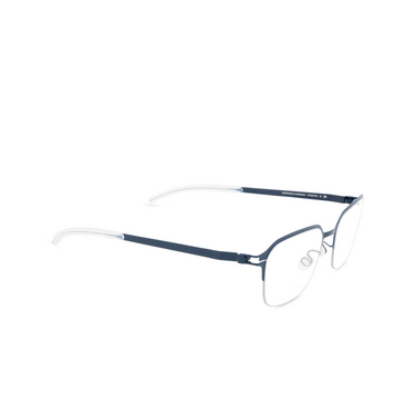 Mykita CILIAN Eyeglasses 512 navy/silver - three-quarters view