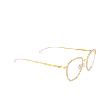 Mykita KIVA Korrektionsbrillen 263 a98-glossygold/desert haze - Dreiviertelansicht