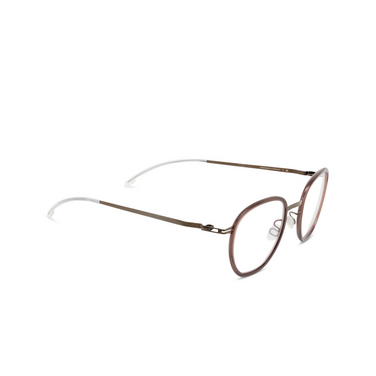 Mykita KIVA Korrektionsbrillen 271 a209-shinygraphite/maroon - Dreiviertelansicht