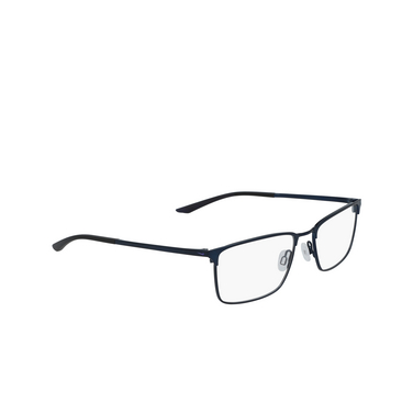 Nike 4307 Eyeglasses 408 satin navy / black - three-quarters view