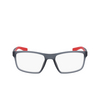 Nike 7015 Eyeglasses 034 matte dark grey / university red - product thumbnail 1/4