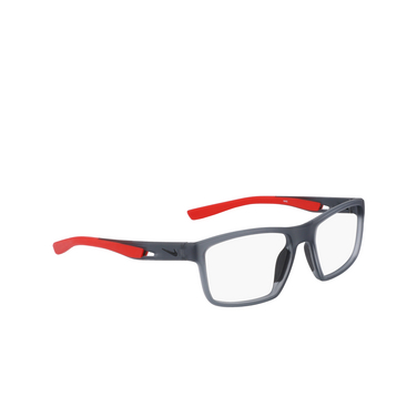 Nike 7015 Eyeglasses 034 matte dark grey / university red - three-quarters view