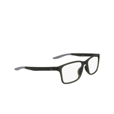 Gafas graduadas Nike 7117 305 matte sequoia / wolf grey - Vista tres cuartos