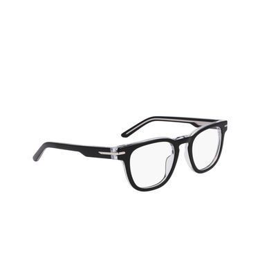 Nike 7175 Eyeglasses 010 black / crystal laminate - three-quarters view