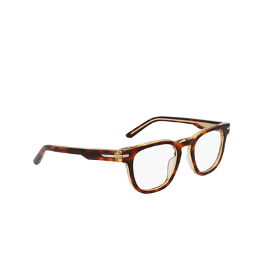 Nike 7175 Eyeglasses 244 soft tortoise / amber laminate - three-quarters view