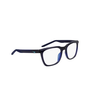 Lunettes de vue Nike 7273 410 matte midnight navy - Vue trois quarts