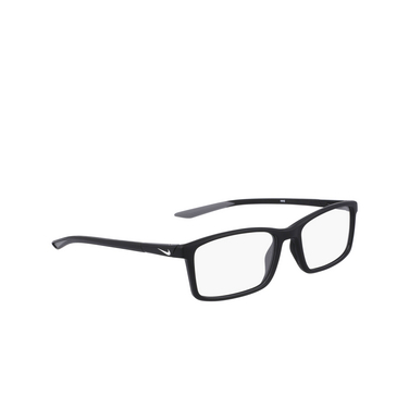 Lunettes de vue Nike 7287 001 matte black / black - Vue trois quarts