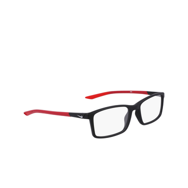 Nike 7287 Eyeglasses 006 matte black / gym red - three-quarters view