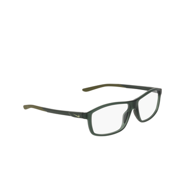 Nike 7291 Eyeglasses 302 matte sequoia / medium olive - three-quarters view