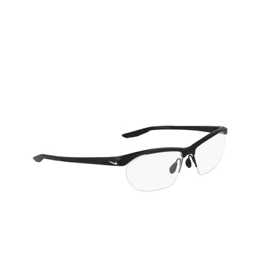 Nike 7401 Eyeglasses 001 matte black - three-quarters view