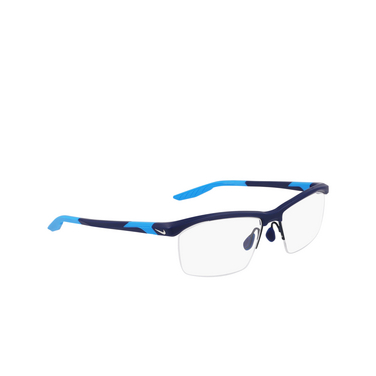 Lunettes de vue Nike 7402 410 matte midnight navy - Vue trois quarts