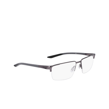 Lunettes de vue Nike 8054 070 satin gunmetal / matte dark grey - Vue trois quarts