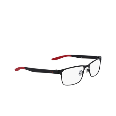 Nike 8130 Eyeglasses 073 satin black / gym red - three-quarters view